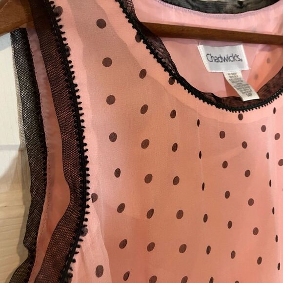 Chadwick polkadot dress, midi length, excellent condition, size 14 P - Picture 3 of 3